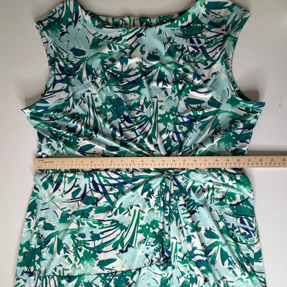 Lane Bryant Tropical Floral Twist Front Sheath Dress Size 22/24 Stretch Resort - Picture 10 of 10